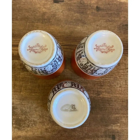 Set of 3 Narumi Fine China Cups Japan 3 1/8" H x 2 1/4" D Sake Cup - Picture 4 of 5